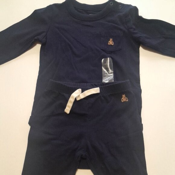 Gap Baby Boy Navy Blue 2 Piece Set Lounge Set Size 6-12 Months - Picture 1 of 4